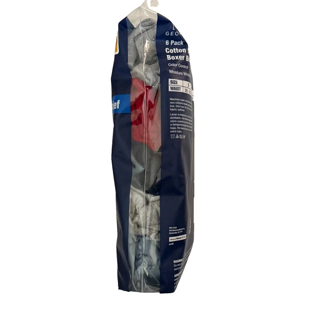 George 6 Pack Cotton Stretch‎ Boxer Briefs Large 36-38